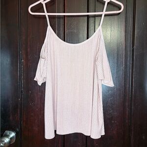 One Clothing Blush Ribbed Top